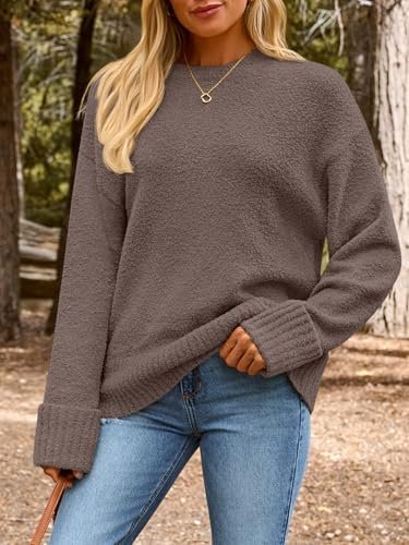 Women's Oversized Sweaters Fuzzy Chunky Warm Pullover Sweater