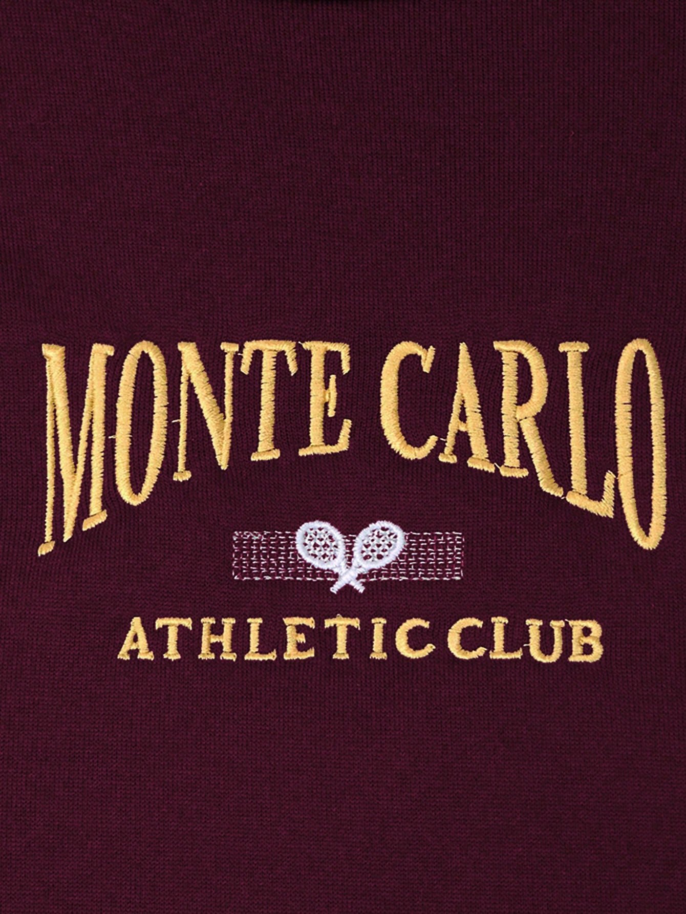 Men Letter Embroidery Sweatshirt, Fall, Long Sleeve Top