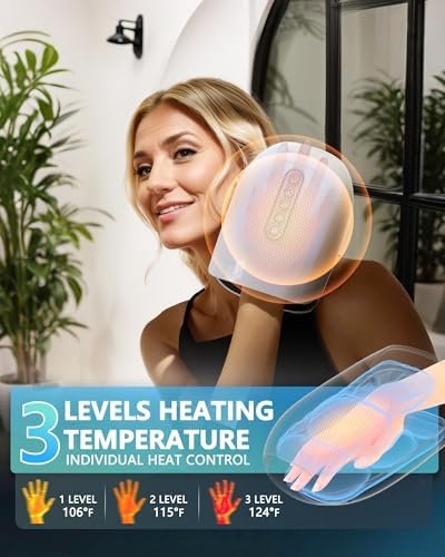 HANMAX Hand Massager with Heat and Compression - for Arthritis & Carpal Tunnel, Portable Gift for Women/Men